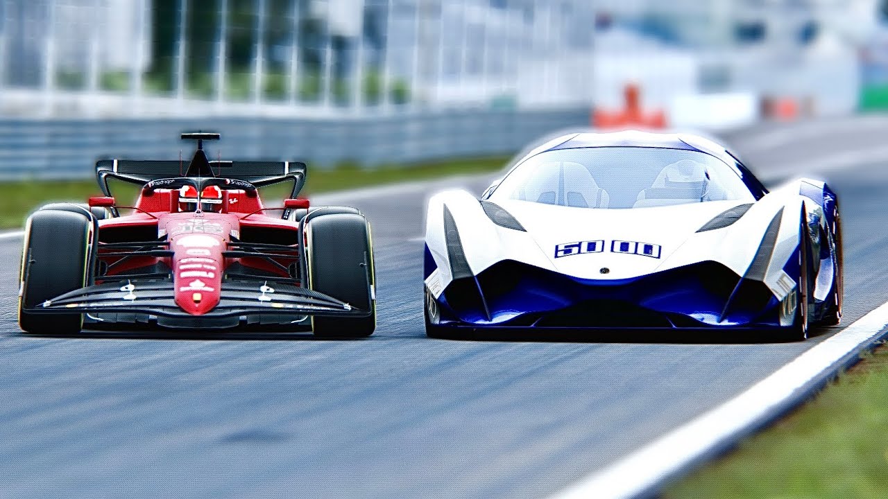 Ferrari F1 2022 vs Devel Sixteen BATTLE in Monza GP