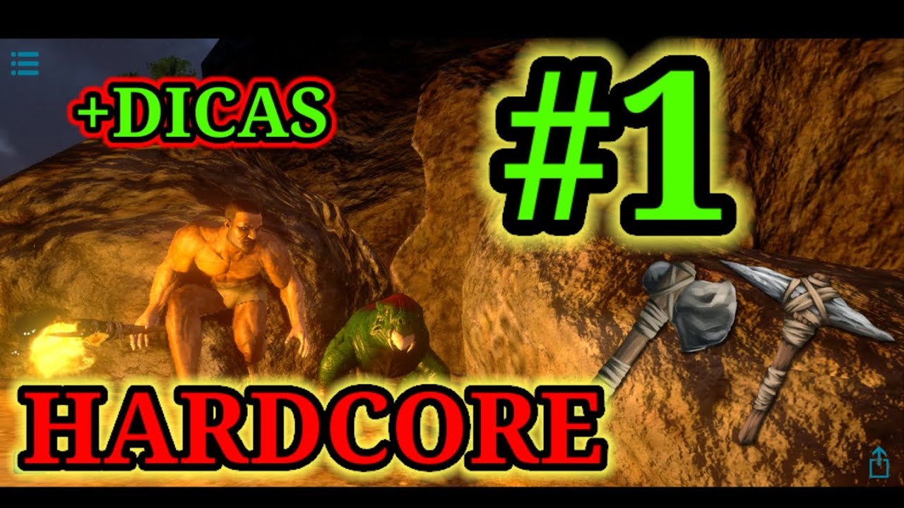 Nova série!!! jogando ark mobile no modo hardcore - brutal pela primeira vez!!!! ark Android/ IOS