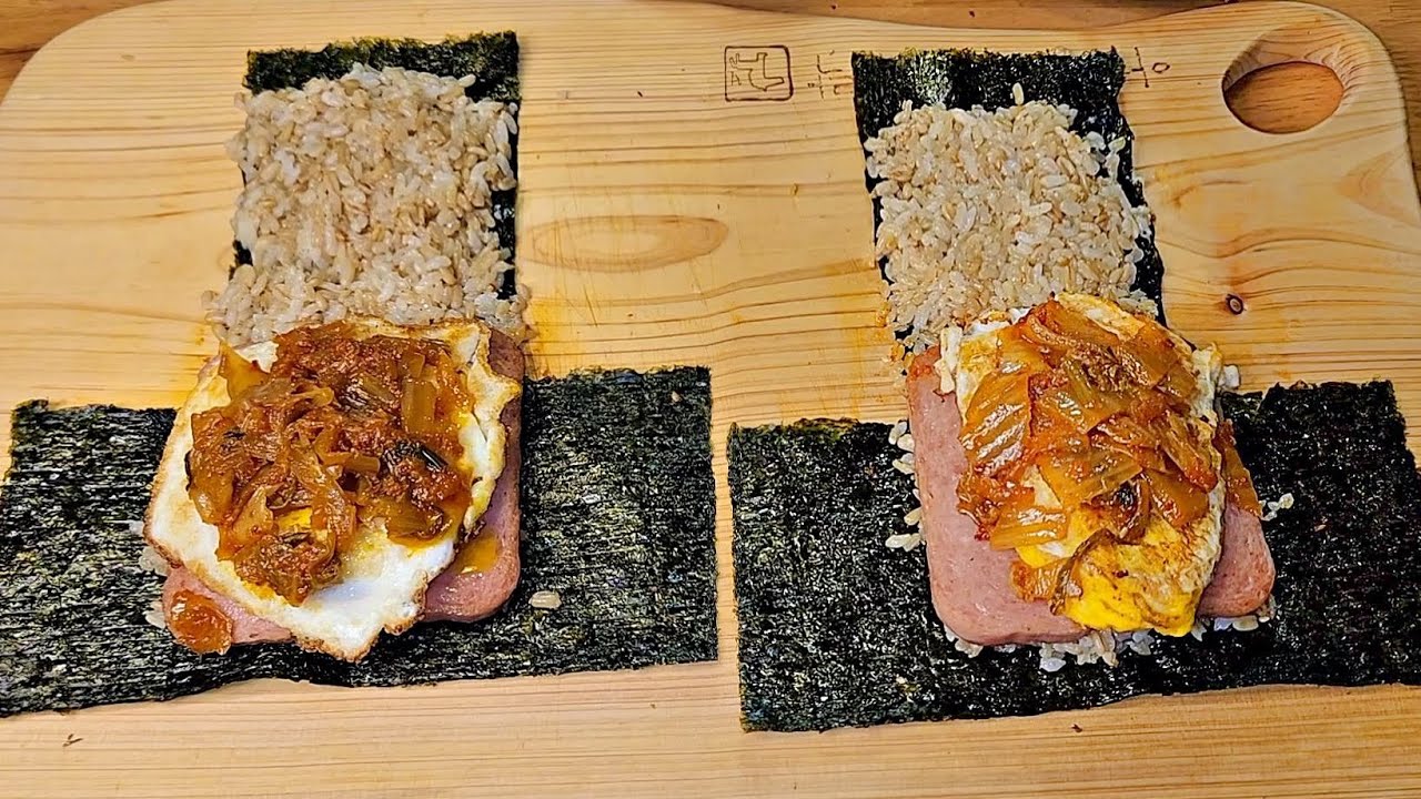 김밥을 이렇게 쌌더니, 모두 환호의 소리를 외쳐요!! 매일 새벽 5시 아들새끼 간편 도시락. Gimbap. Korean lunch box
