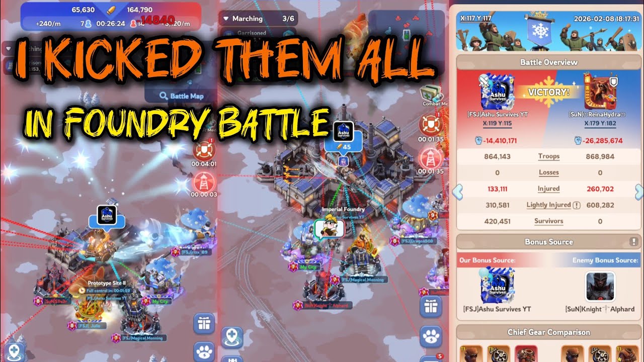 7 vs 15+ Foundry WAR 😈🔥 | Whiteout Survival INSANE Foundry Battle #wos