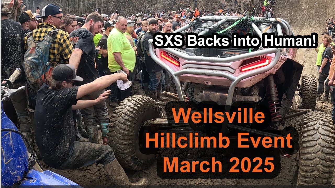 Side By Side RUNS OVER HUMAN! Wellsville Hill Climb Event March 2025