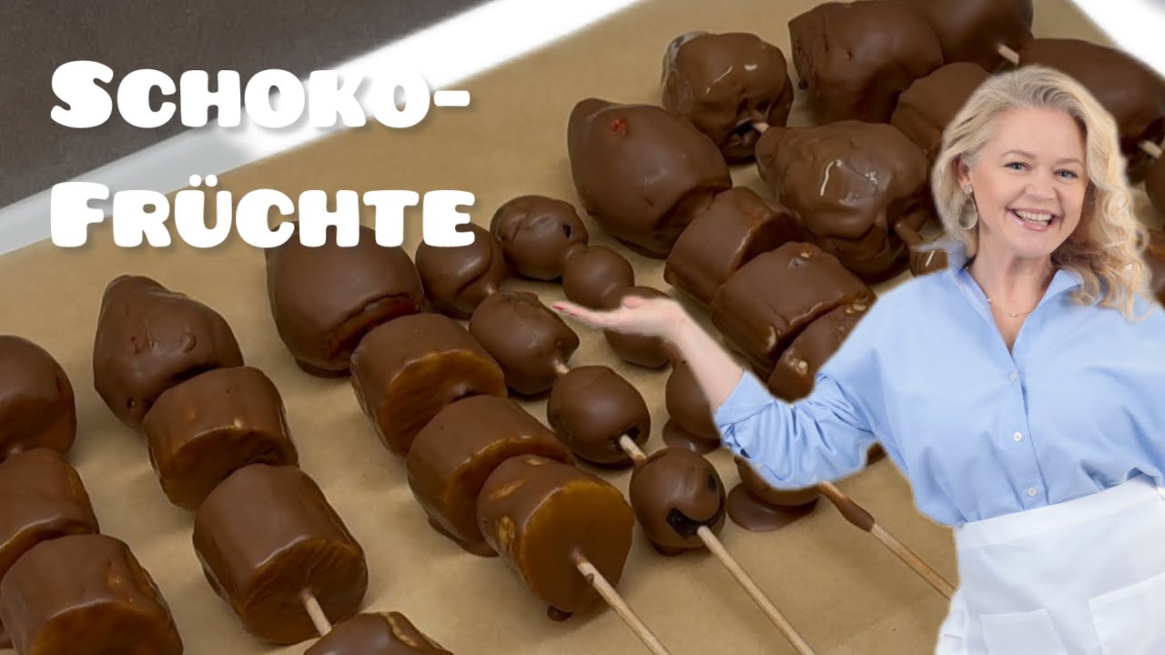 Schoko-Früchte selber machen! Einfacher geht’s nicht! Schokobananen, Schokoerdbeeren