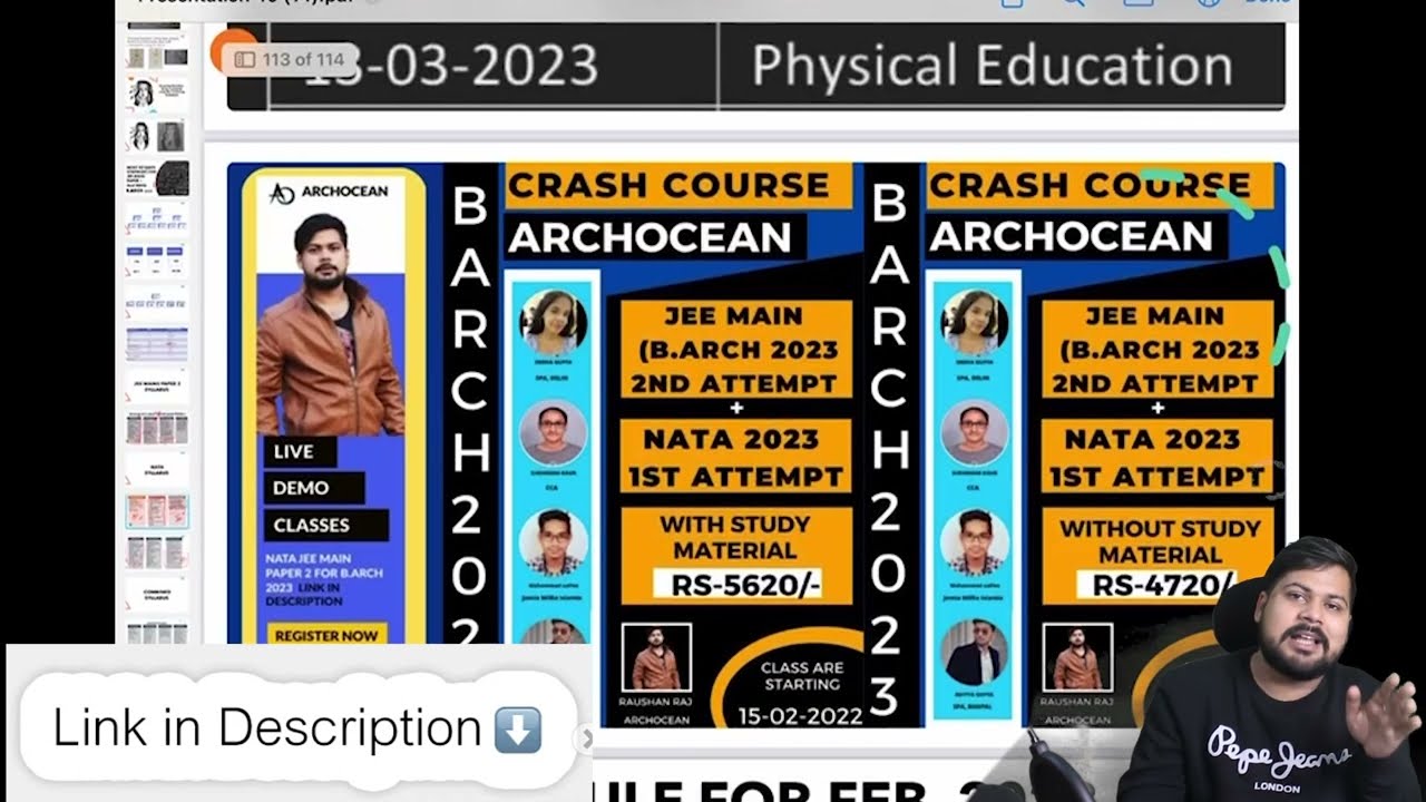 crash course for NATA 2023 & JEE main paper 2 (B.ARCH /B.PLAN)