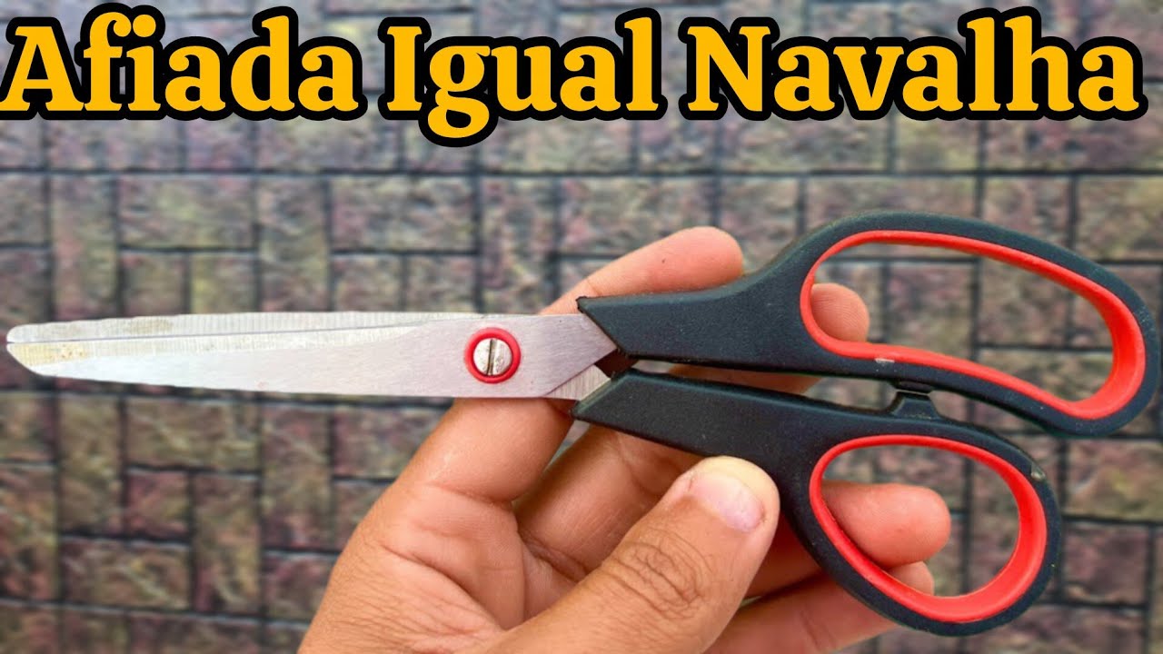 Como AMOLAR TESOURA Igual Navalha