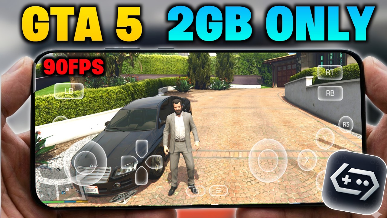 GTA 5 on MOBILE! 100% Real 2GB Version | GTA V Lite GameHub Android Gameplay