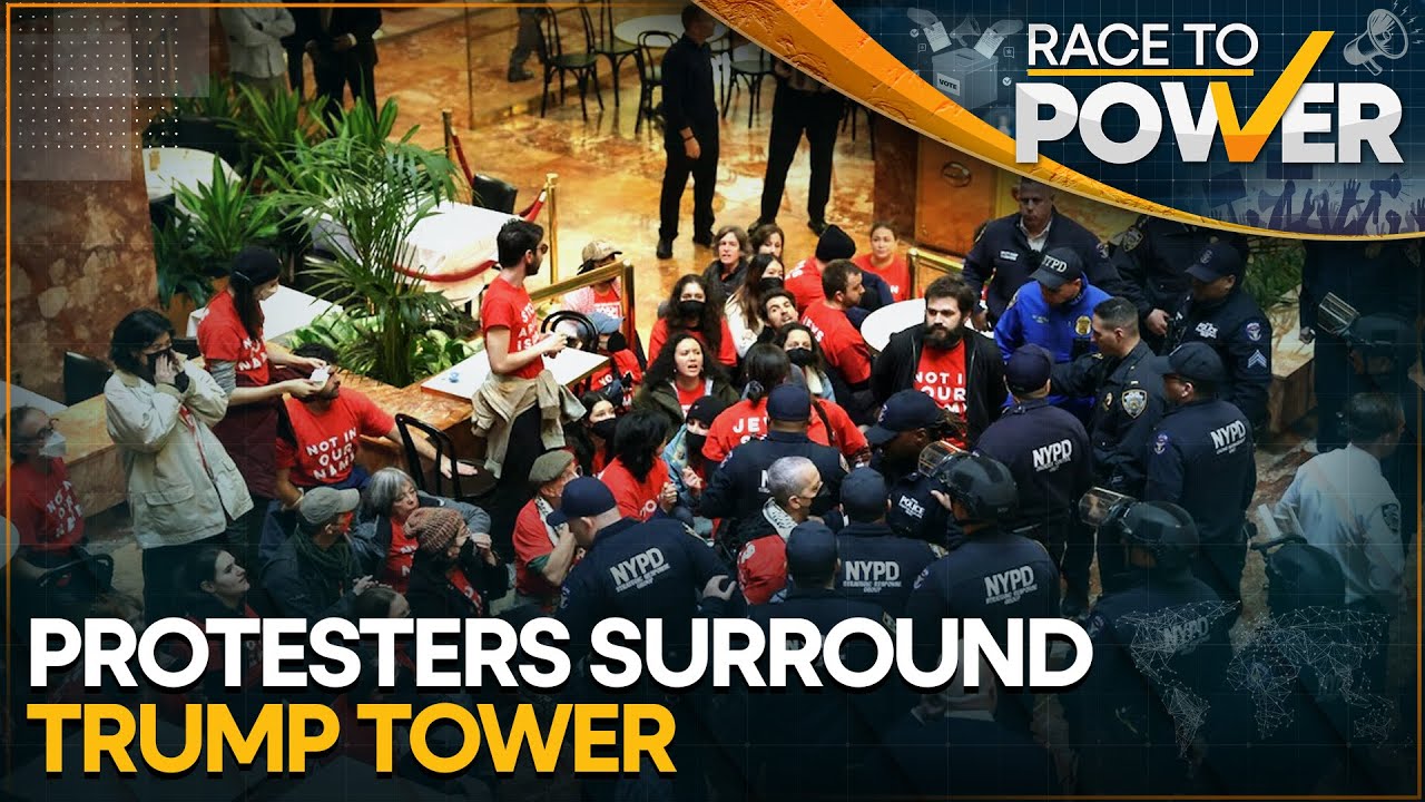 US: Hundreds of Protesters throng Trump Tower in New York | Race to Power