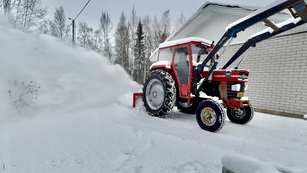 M-F 185 ja Esko lumitöissä, talven eka kertaa💪