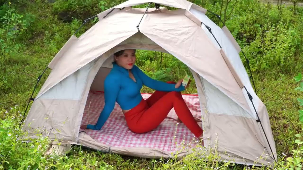 120 Days Solo Survival in a Major Storm | Forest Camping, Outdoor Cooking, ASMR