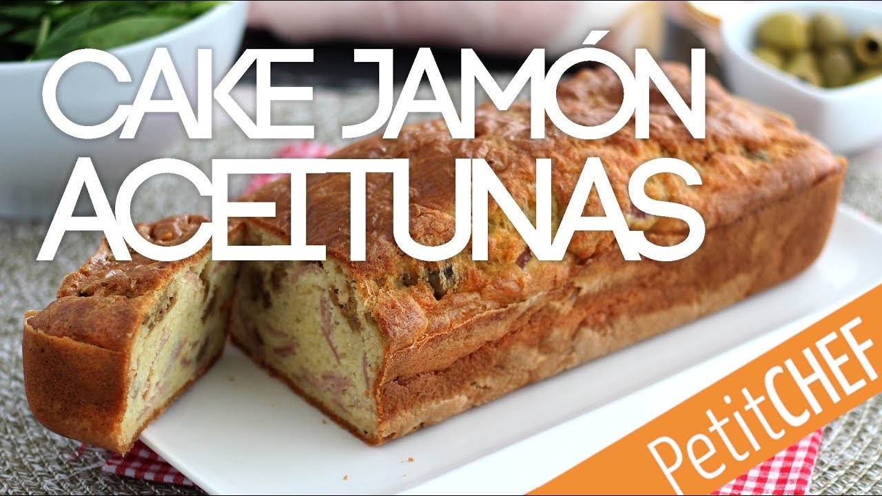 Receta cake de aceitunas verdes, jamón y queso | Petitchef