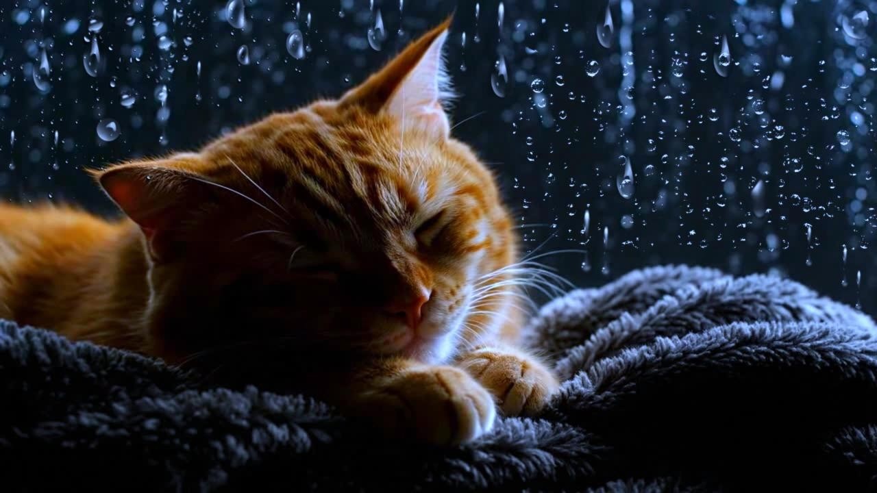 This Sleeping Kitten + Rain 🌧️ Will Make You Fall Asleep Fast