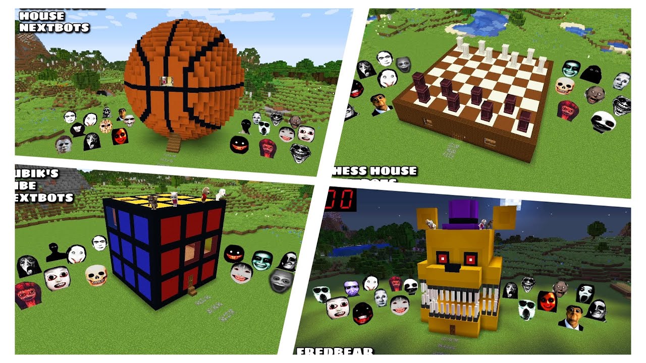 COMPILATION OF BEST SURVIVAL HOUSES WITH NEXTBOTS Part 5 in Minecraft - Gameplay - Coffin Meme