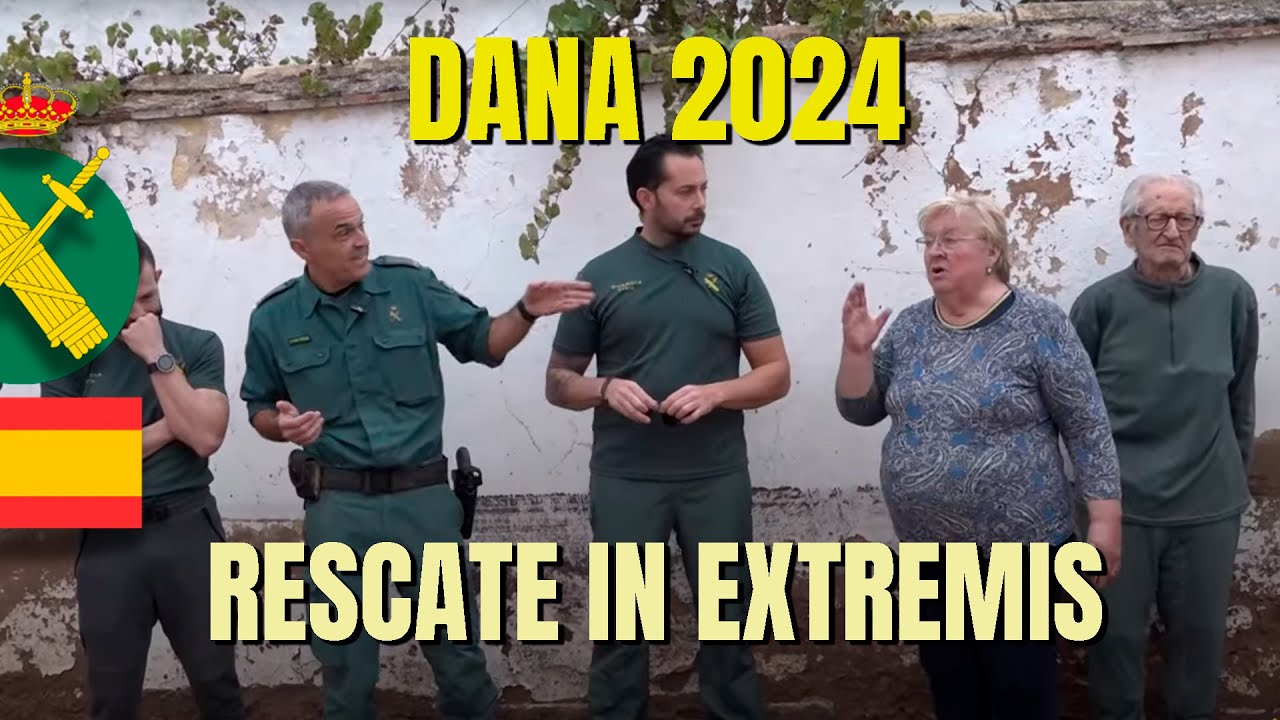 Así agradecen los vecinos de Utiel el rescate a los Guardia Civiles que les salvaron la vida.