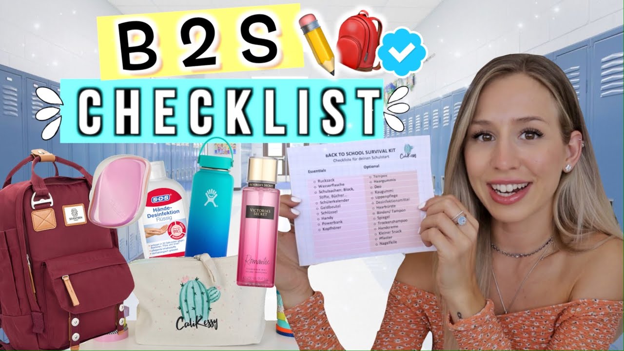 BACK TO SCHOOL DIY CHECKLISTE 🆘 DIY Emergency Kit für Back to School Deutsch 2020 - Cali Kessy
