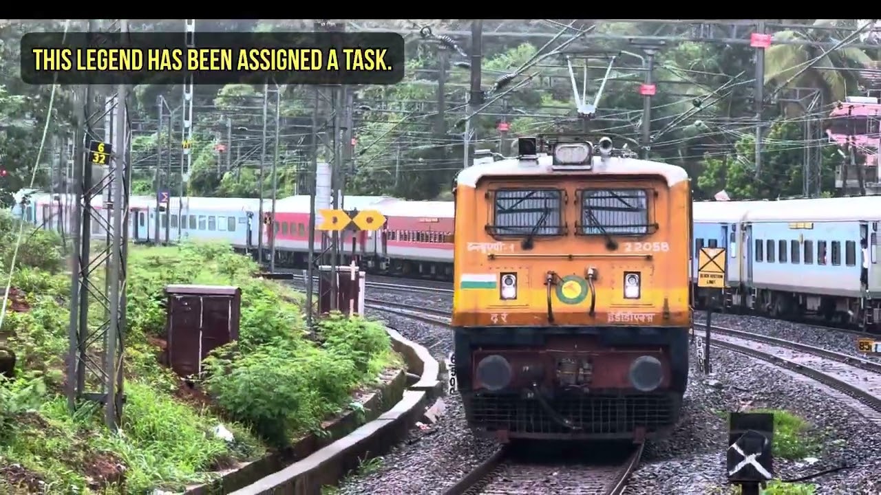 Shortest Passenger Train | WAP1 Mangalore Subhramanya #train #trainvideos #railgadi #locopilot