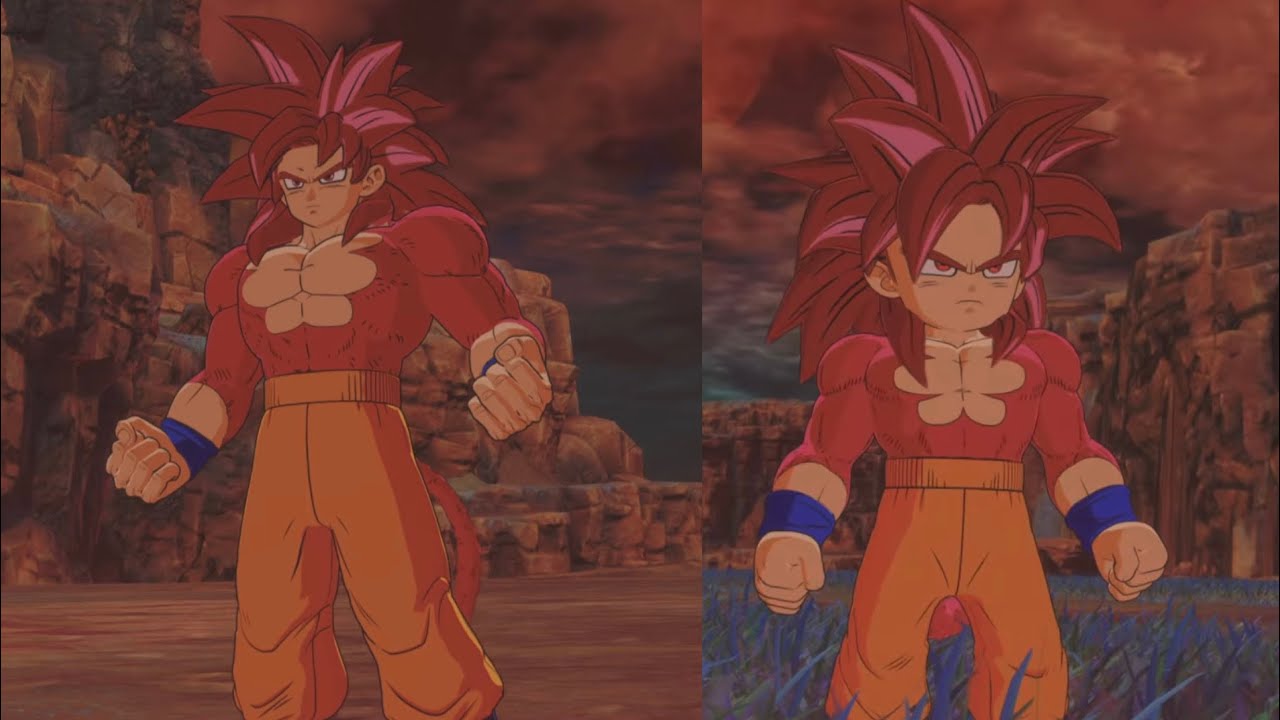 Daima Ssj4 Goku vs Mini Ssj4 Goku - REQUESTED BATTLE - Dragon ball sparking zero