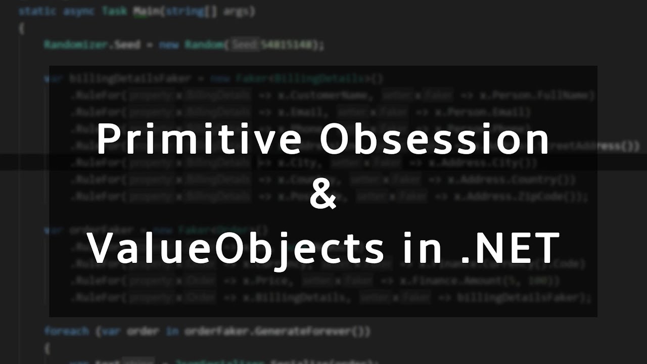 Treating Primitive Obsession with ValueObjects | DDD in .NET