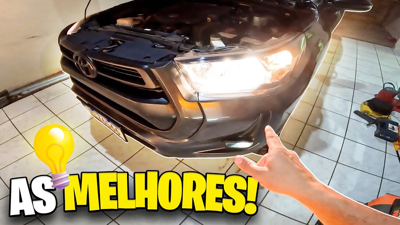 TROQUEI AS LÂMPADAS DO FAROL DA HILUX! 😍 (Eu gosto assim!)