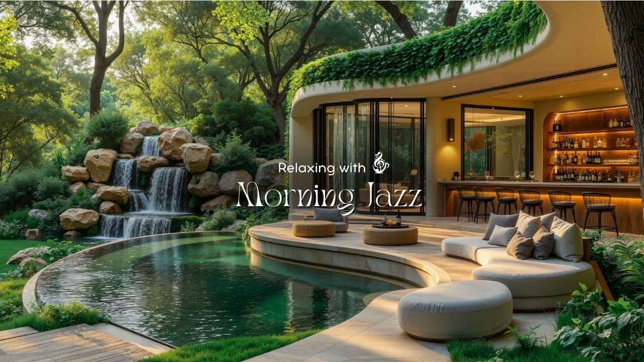 Relaxing Morning Jazz For Happy Mood | Calm Lakeside Jazz to Refresh Your Day