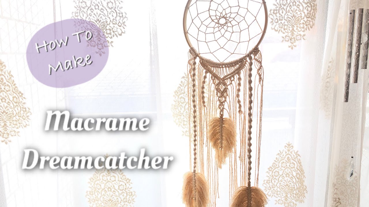 How To Make Macrame Dreamcatcher DIY | マクラメ ドリームキャッチャーの作り方