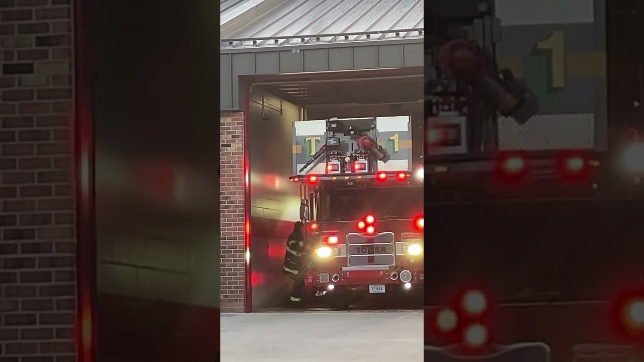 Tower 1101 responding to a commercial structure fire