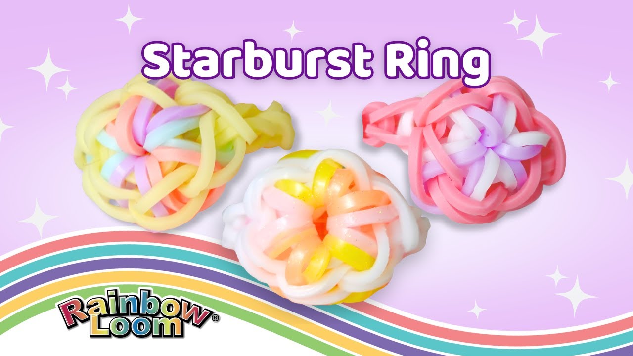 Учебное пособие по радужному плетению Starburst Ring от Angelynn (TutorialsByA™) — дизайн для нач...