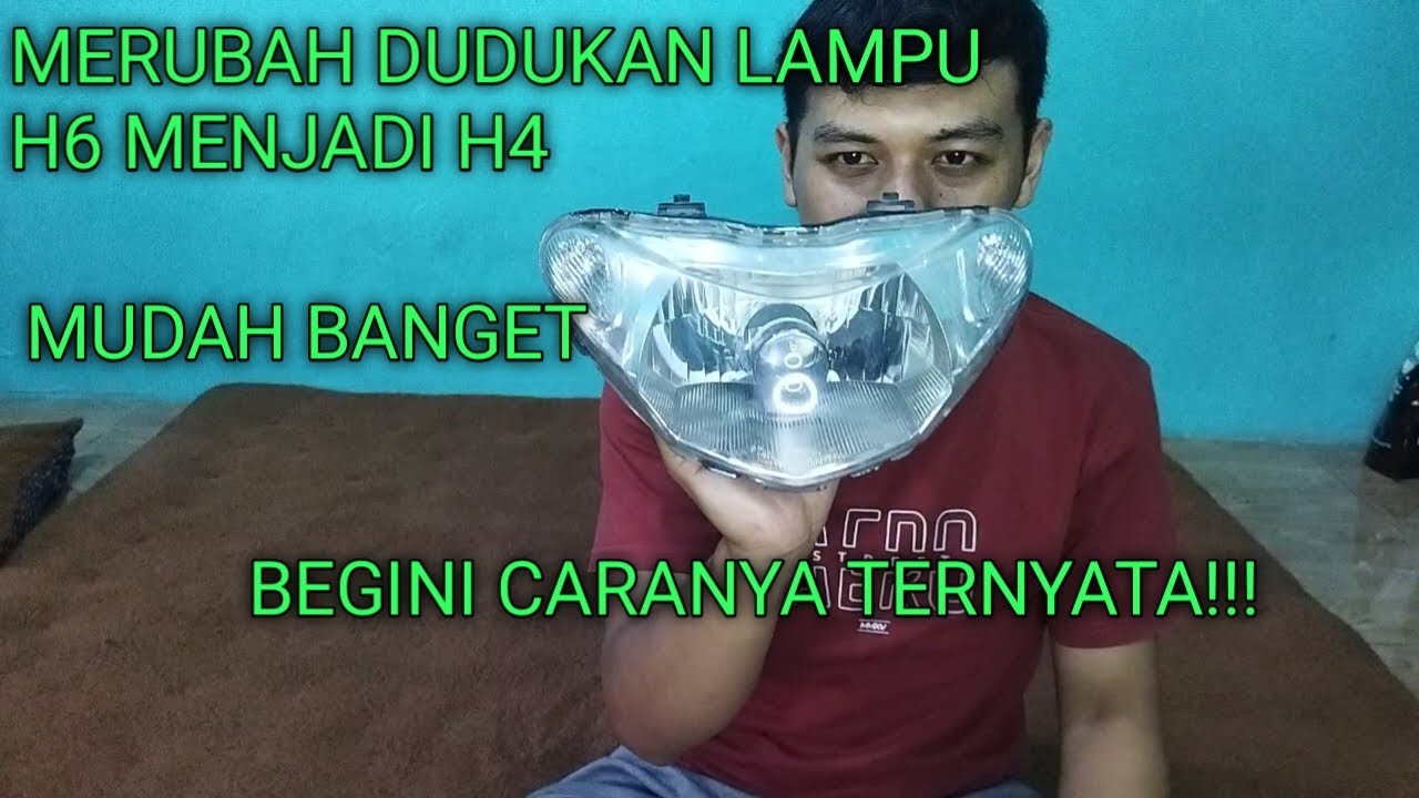 MERUBAH LAMPU H6 MENJADI H4 MUDAH BANGET... LAMPU H4 IBRIGHT ZE5 TERANG SEPERTI BILED
