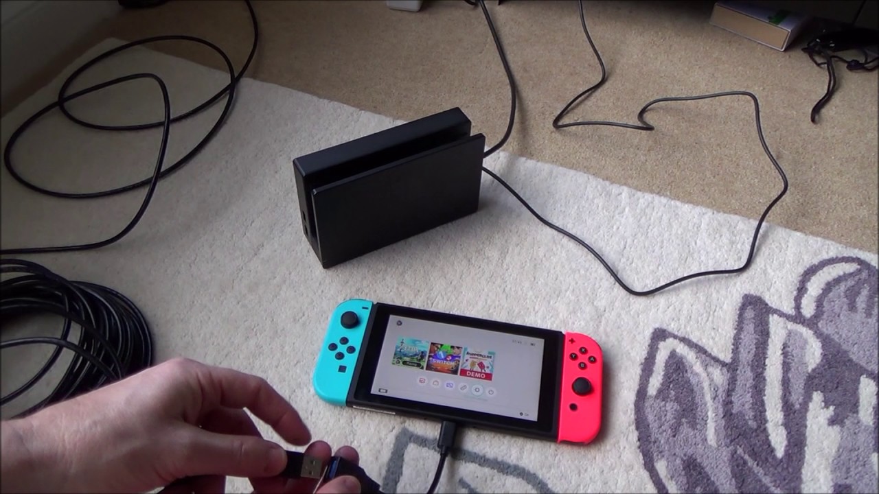 How to connect the Nintendo Switch Tablet directly to a Wired Ethernet connection without the Dock