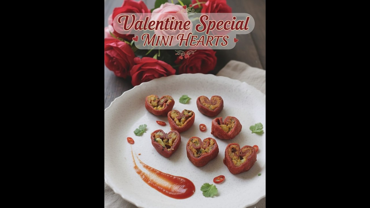 Valentine Day Special Mini Hearts| Potato bites| Valentine day recipe|