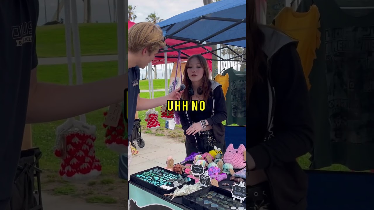 She makes $45,000/MONTH Selling Moon Stones on Venice Beach😱#shorts