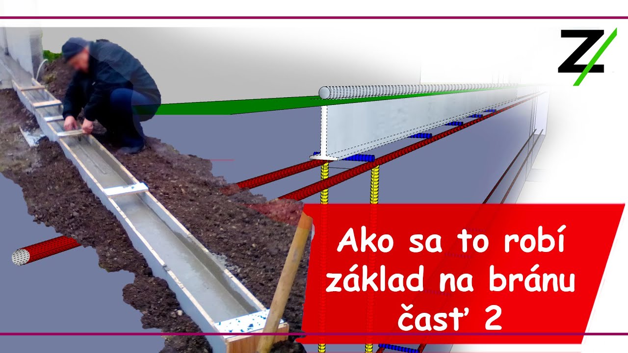 Ako sa robí svojpomocne základ na posuvnú bránu na koľajnici  - Časť 2 -  Posuvná brána svojpomocne