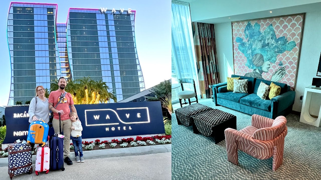 We Stayed At The Coolest Hotel In Orlando! | Lake Nona Wave | Room Tours, Everything We Ate & Santa!