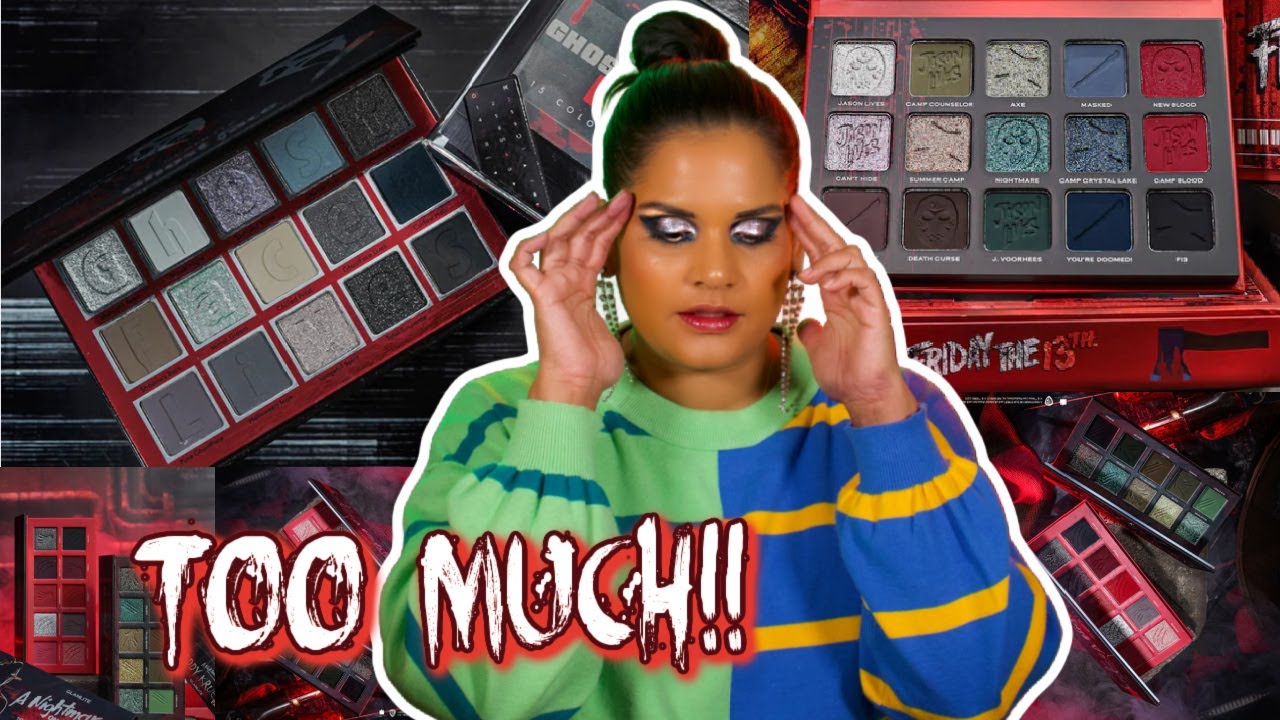 Let's try all 3 Glamlite Halloween Collections - Nightmare on Elm Street, Friday the 13th & 👻 Face