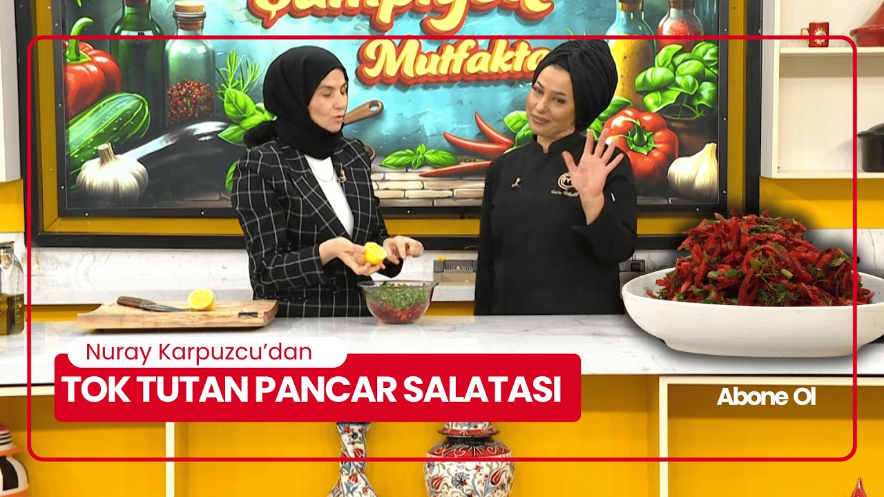 ESRA TOKELLİ & NURAY KARPUZCU’DAN TOK TUTAN PANCAR SALATASI – RENKLİ VE BESLEYİCİ