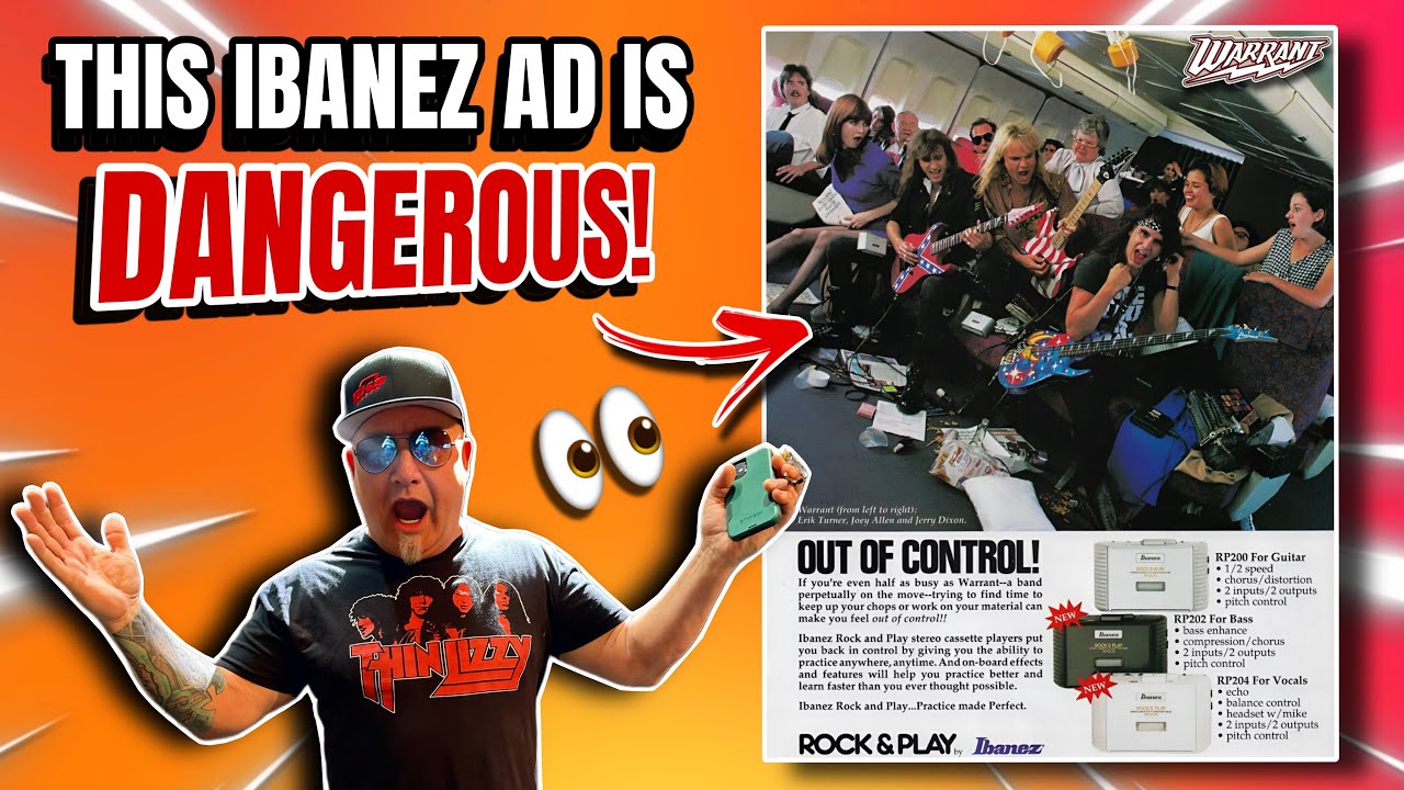 ‼️Joey Allen of WARRANT revisits his CLASSIC 1991 Ibanez advertisement and talks gear! 🤯🎸 | 4K!