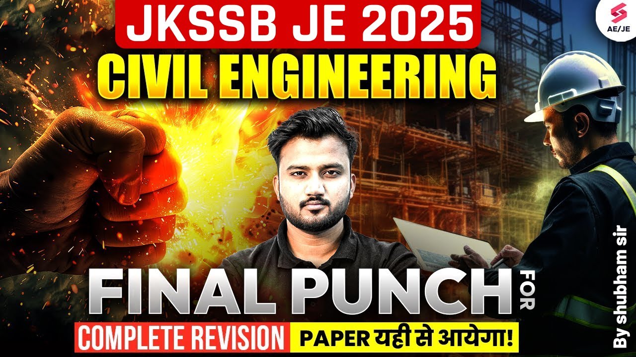 JKSSB JE Civil Classes | JKSSB JE Civil Marathon for Complete Revision | Shubham Sir