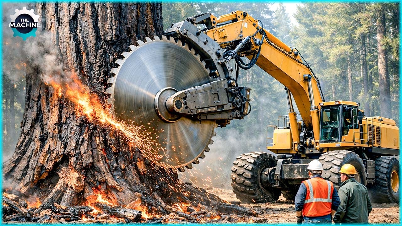 Extreme Dangerous Fastest Big Chainsaw Heavy Equipment Machines | Heavy Machinery