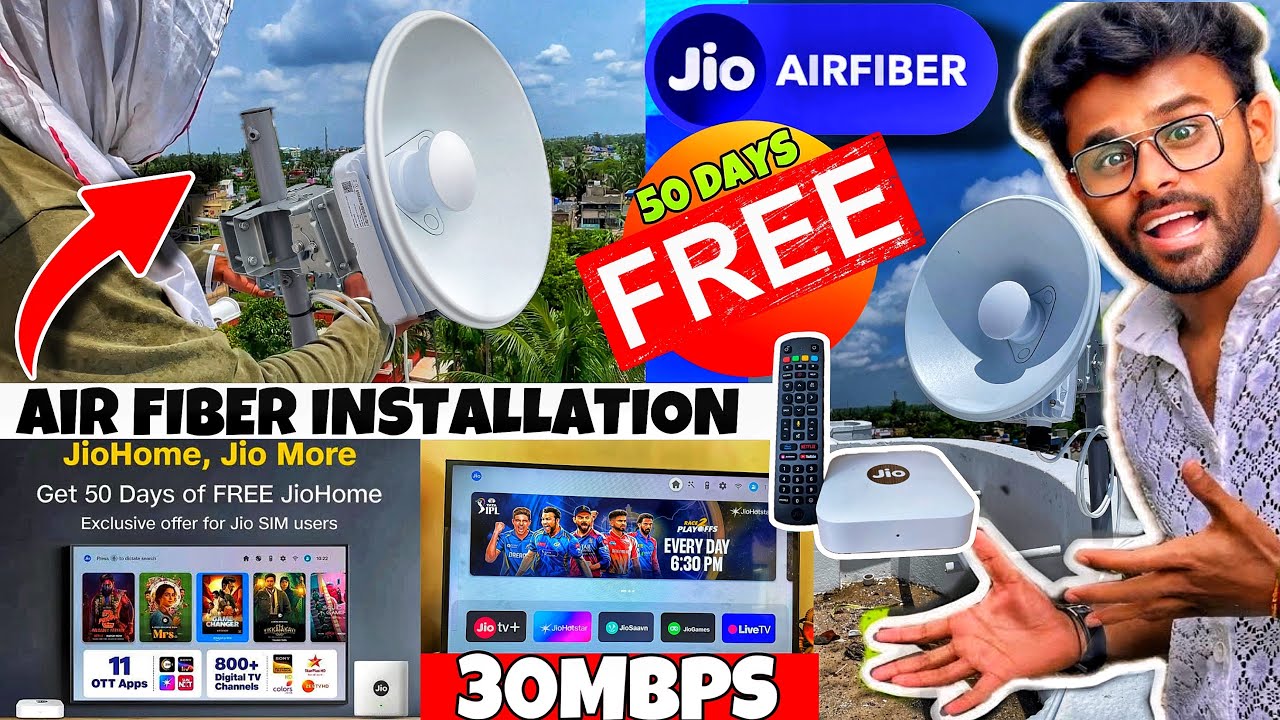Jio AirFiber Installation FULL Details 😍 | Free Installation + 50 Days Free Trial + Recharge Plans 💥