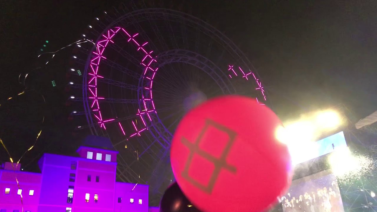 2018/1/1 台中麗寶樂園天空之夢摩天輪燈光秀