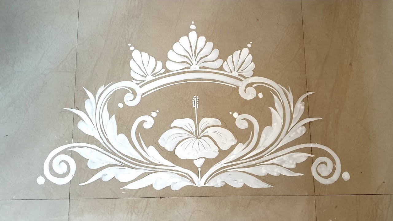 Kali puja alpona design / how to drow alpona design / আলপনা আঁকা