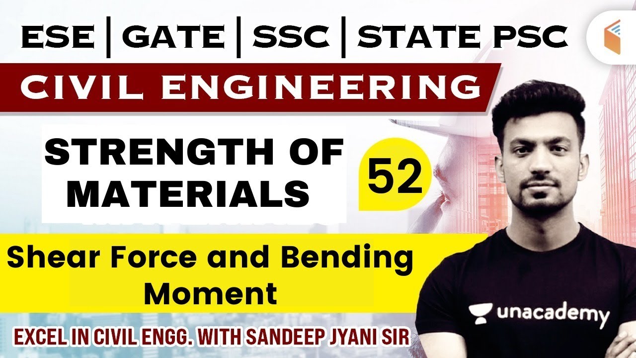 9:00 AM - STRENGTH OF MATERIALS -  Shear Force and Bending Moment | Civil Engg. by Sandeep Jyani Sir