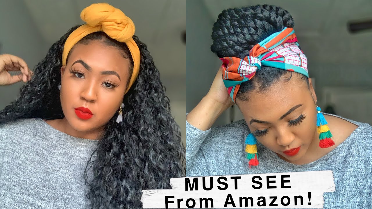 BEST AMAZON HEADBAND WIGS? 👀 CHEAP WIGS WITH HEADBANDS ON THE GO! HEADBANDS ATTACHED!