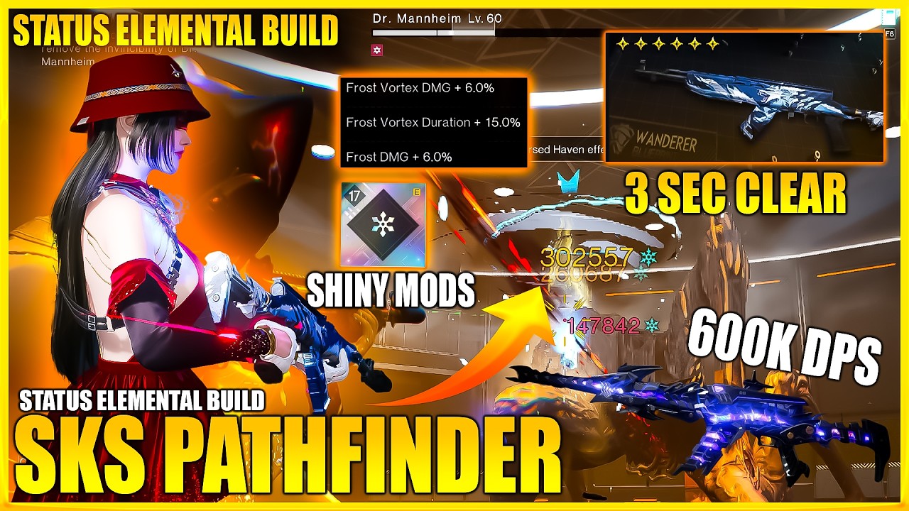 DONT USE WRONG SHINY MOD - SKS PATHFINDER STATUS BUILD 600K DPS  - ONCE HUMAN BEST META FROST VORTEX