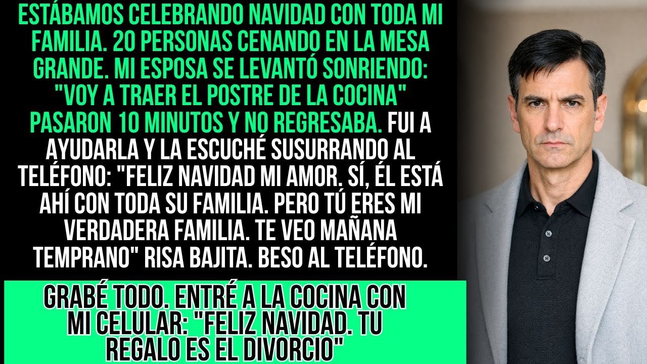Cena De Navidad. Esposa En La Cocina Hablando Bajo: 