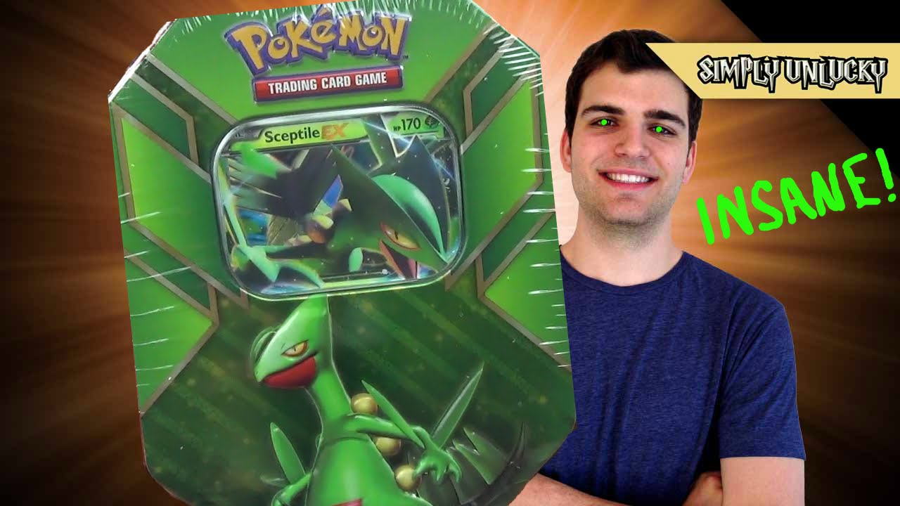 INSANE Pokemon X and Y Sceptile EX Tin Opening! ..Full Arts? EXs? Secret Rares?.. OH BABY!!