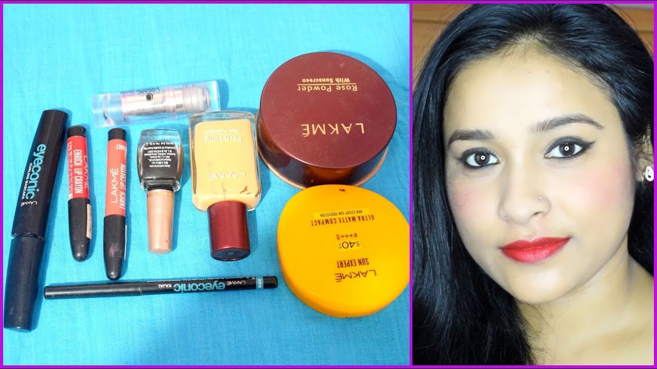 MAKEUP WITH ONLY LAKME PRODUCTS/UNDER 200/-