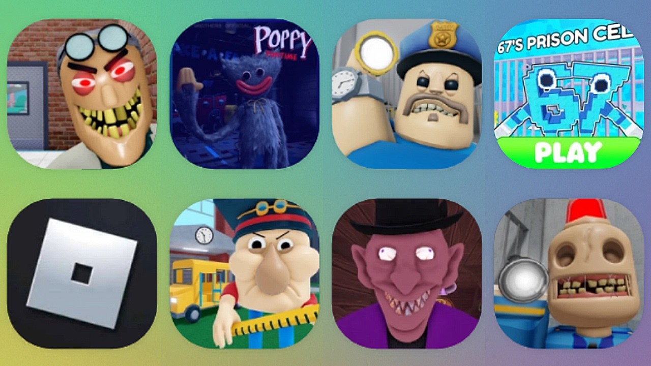 67's Prison Run, Roblox, Ưpic Scchool Escape, Barry's Escape, Escape from Bob The