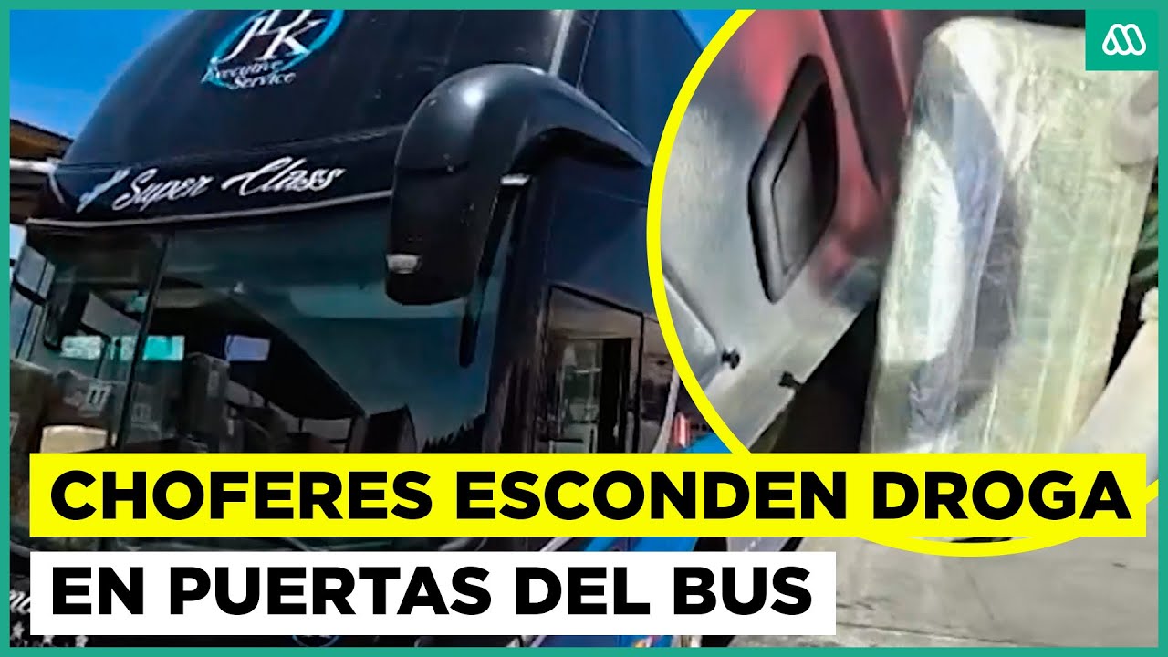 Detienen a conductores por tráfico de drogas en Antofagasta: guardaban paquetes en puertas del bus