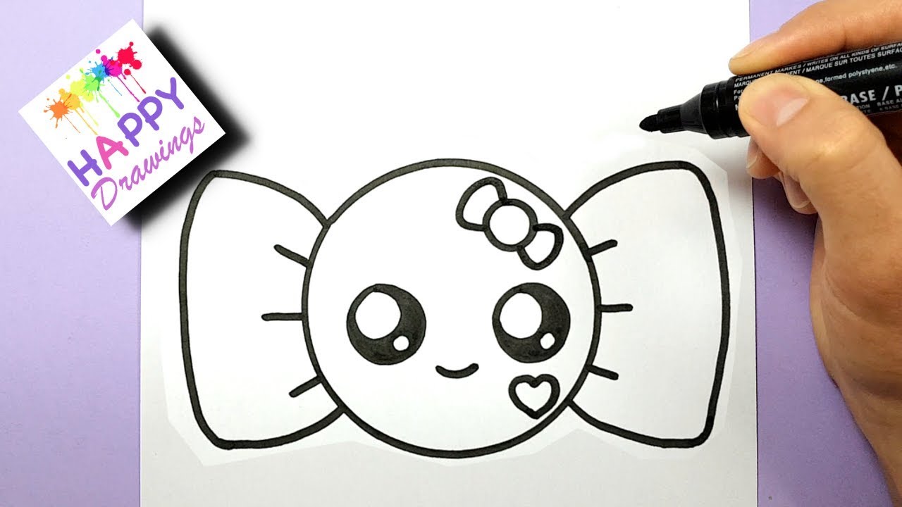 HOW TO DRAW A CUTE CANDY EASY STEP BY STEP - CARTOON DRAWING - By Rizzo Chris