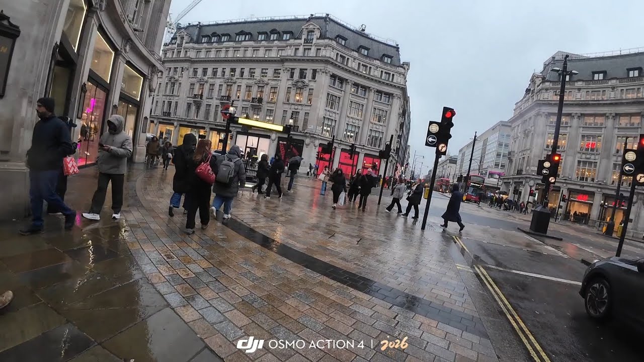 Rainy London , Oxford Street onto New bond Street walk through #london #walkthrough #travel 