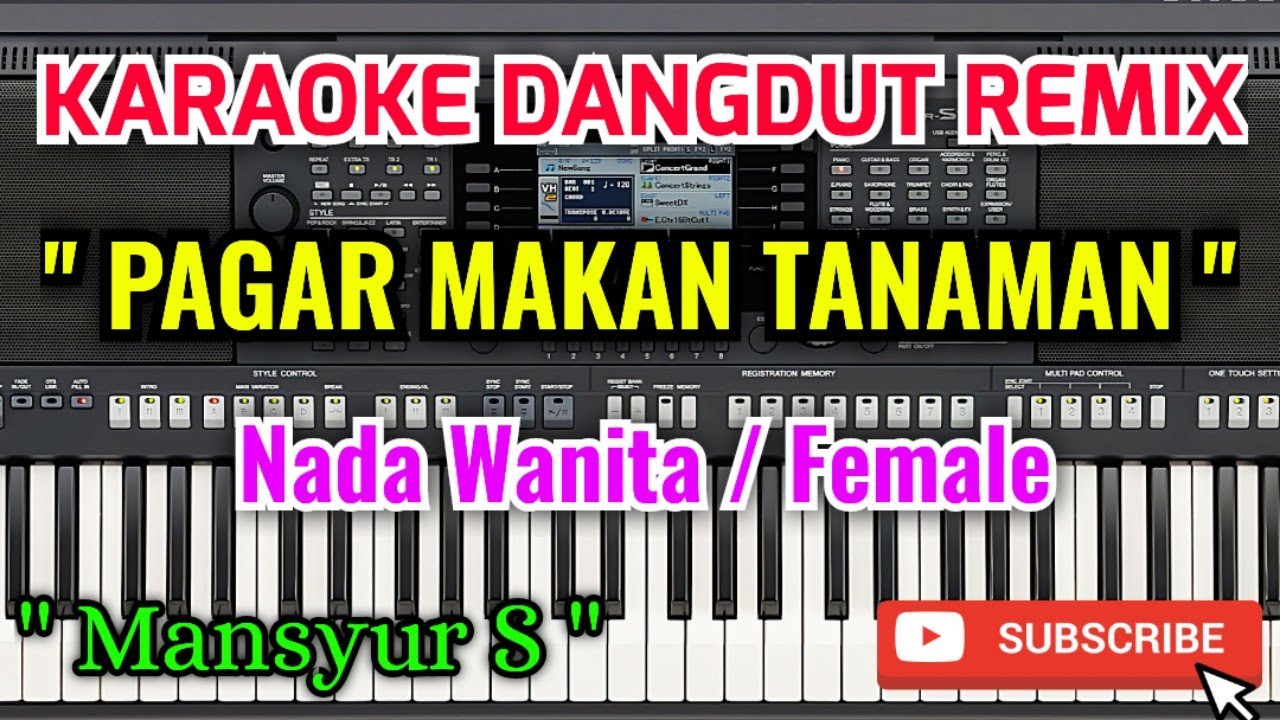 Pagar Makan Tanaman Karaoke - Karaoke Pagar Makan Tanaman Nada Wanita / Female - Mansyur S
